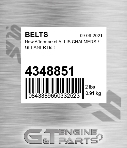 4348851 New Aftermarket ALLIS CHALMERS / GLEANER Belt