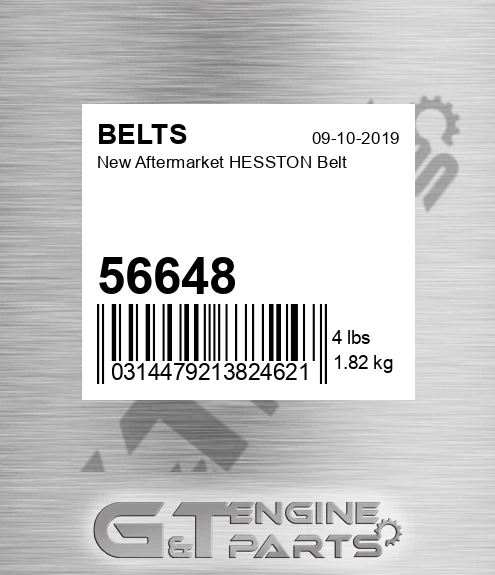 56648 New Aftermarket HESSTON Belt