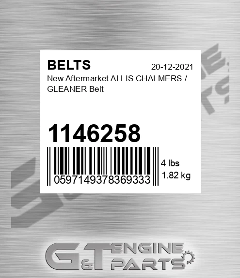 1146258 New Aftermarket ALLIS CHALMERS / GLEANER Belt