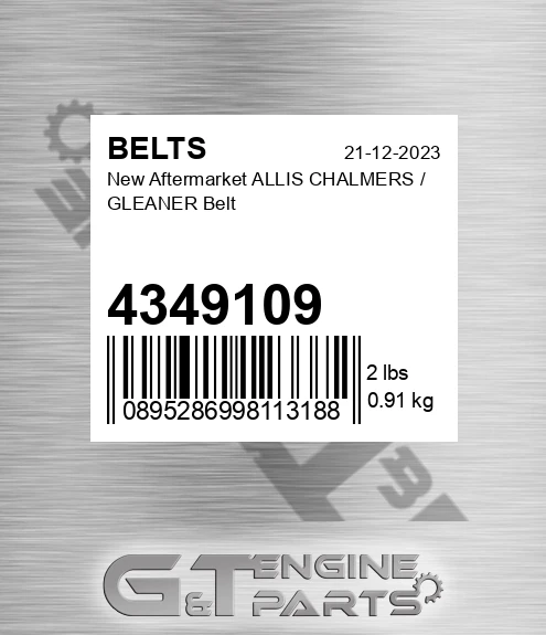 4349109 New Aftermarket ALLIS CHALMERS / GLEANER Belt