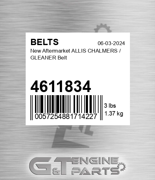 4611834 New Aftermarket ALLIS CHALMERS / GLEANER Belt