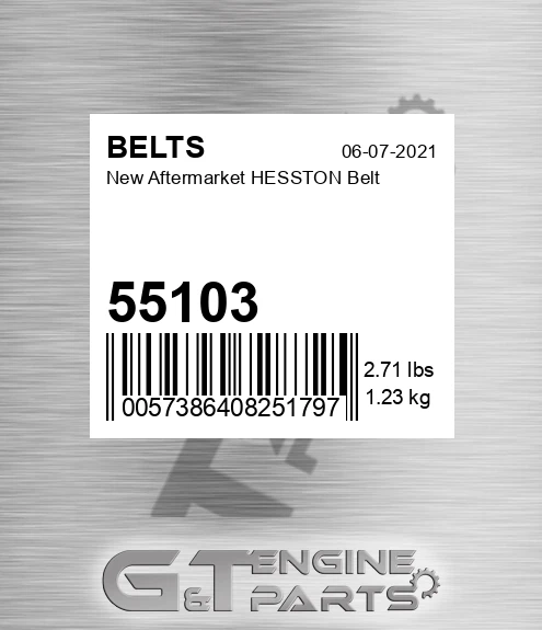 55103 New Aftermarket HESSTON Belt