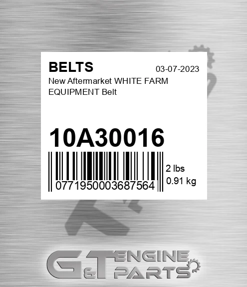 10A30016 New Aftermarket WHITE FARM EQUIPMENT Belt