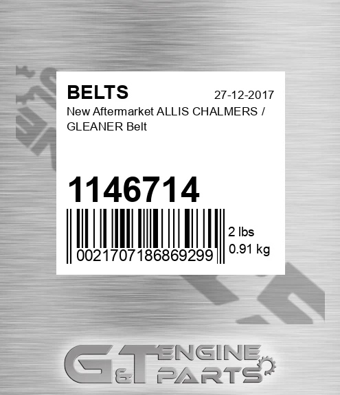 1146714 New Aftermarket ALLIS CHALMERS / GLEANER Belt