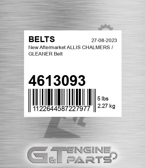 4613093 New Aftermarket ALLIS CHALMERS / GLEANER Belt