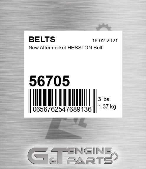 56705 New Aftermarket HESSTON Belt