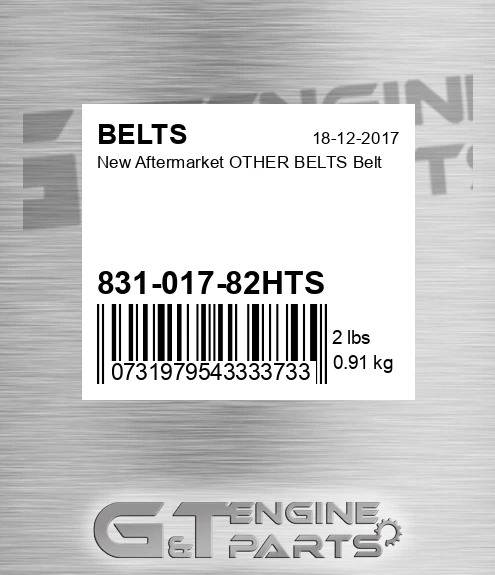 831-017-82HTS New Aftermarket OTHER BELTS Belt