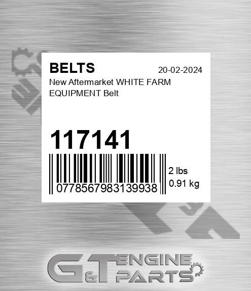 117141 New Aftermarket WHITE FARM EQUIPMENT Belt