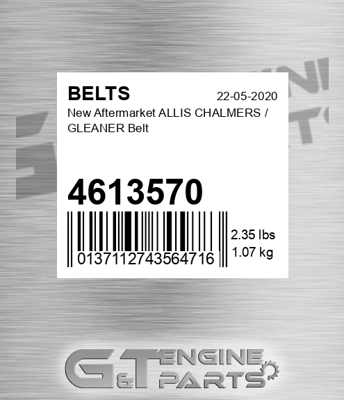 4613570 New Aftermarket ALLIS CHALMERS / GLEANER Belt