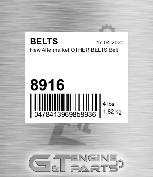 8916 New Aftermarket OTHER BELTS Belt