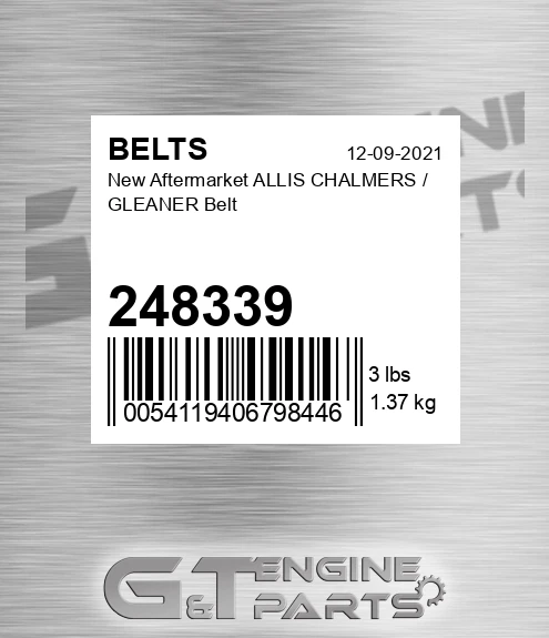 248339 New Aftermarket ALLIS CHALMERS / GLEANER Belt