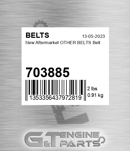 703885 New Aftermarket OTHER BELTS Belt