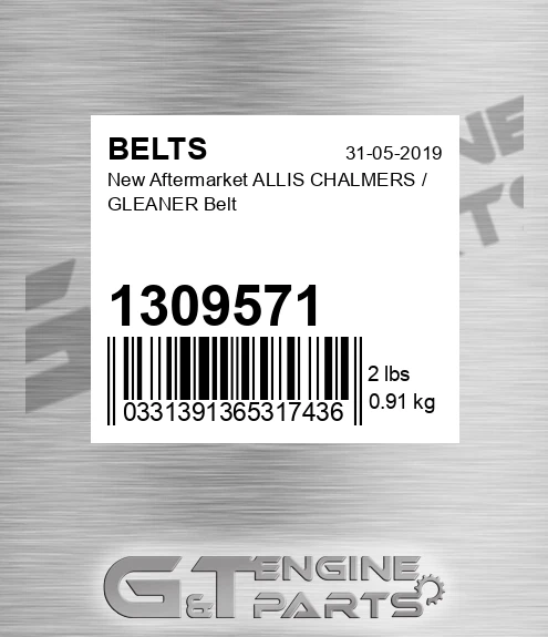 1309571 New Aftermarket ALLIS CHALMERS / GLEANER Belt