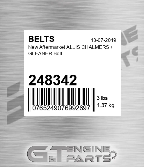 248342 New Aftermarket ALLIS CHALMERS / GLEANER Belt