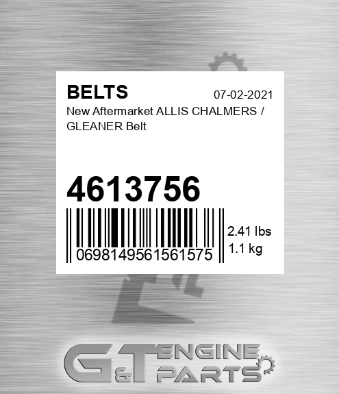 4613756 New Aftermarket ALLIS CHALMERS / GLEANER Belt