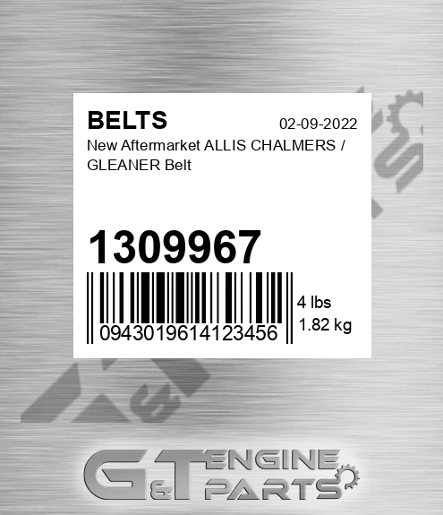 1309967 New Aftermarket ALLIS CHALMERS / GLEANER Belt