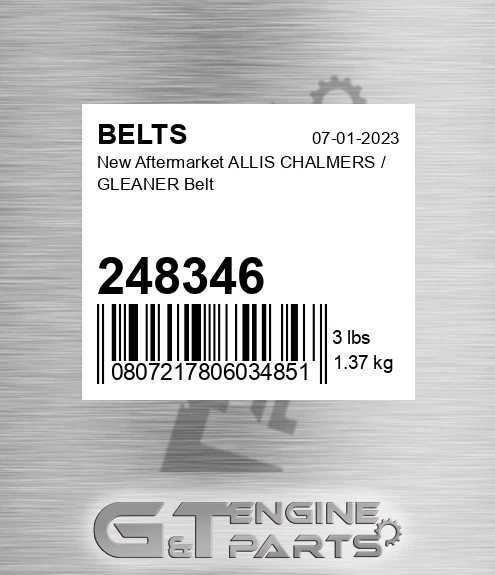 248346 New Aftermarket ALLIS CHALMERS / GLEANER Belt