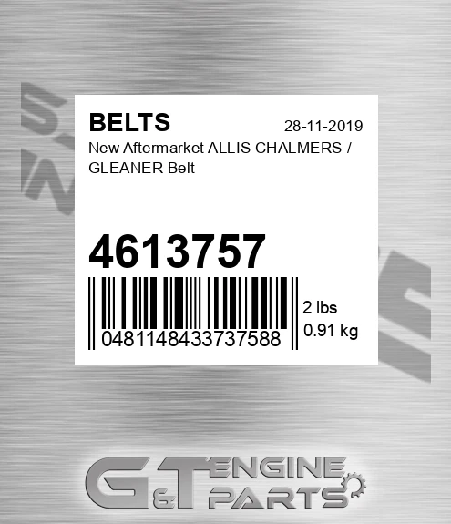 4613757 New Aftermarket ALLIS CHALMERS / GLEANER Belt