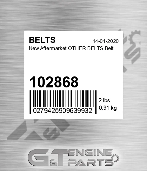 102868 New Aftermarket OTHER BELTS Belt