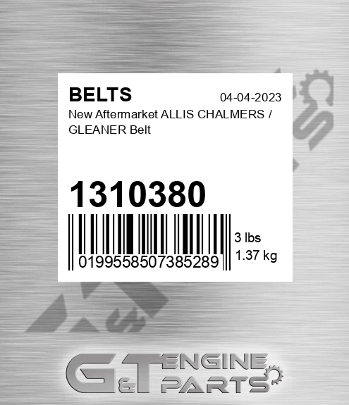 1310380 New Aftermarket ALLIS CHALMERS / GLEANER Belt