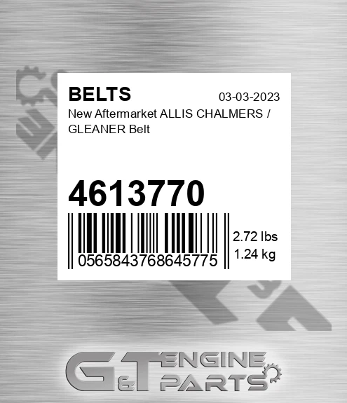 4613770 New Aftermarket ALLIS CHALMERS / GLEANER Belt