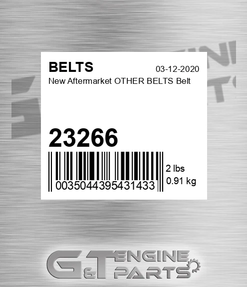 23266 New Aftermarket OTHER BELTS Belt