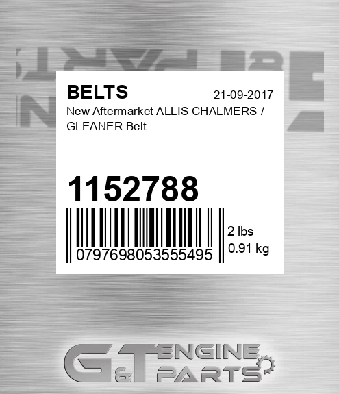 1152788 New Aftermarket ALLIS CHALMERS / GLEANER Belt