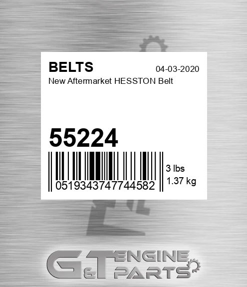 55224 New Aftermarket HESSTON Belt
