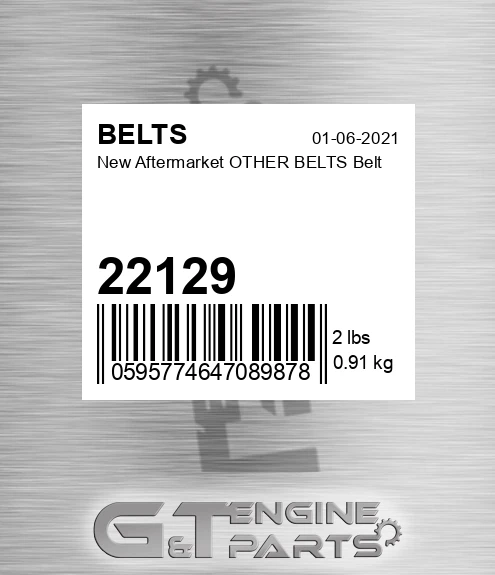 22129 New Aftermarket OTHER BELTS Belt