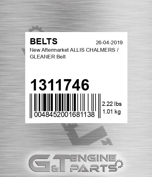 1311746 New Aftermarket ALLIS CHALMERS / GLEANER Belt