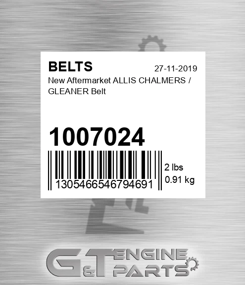 1007024 New Aftermarket ALLIS CHALMERS / GLEANER Belt