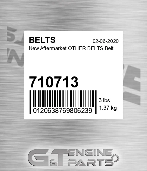 710713 New Aftermarket OTHER BELTS Belt