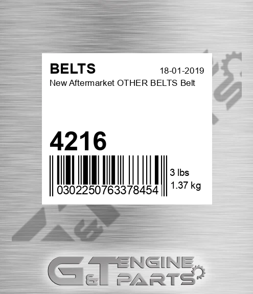 4216 New Aftermarket OTHER BELTS Belt