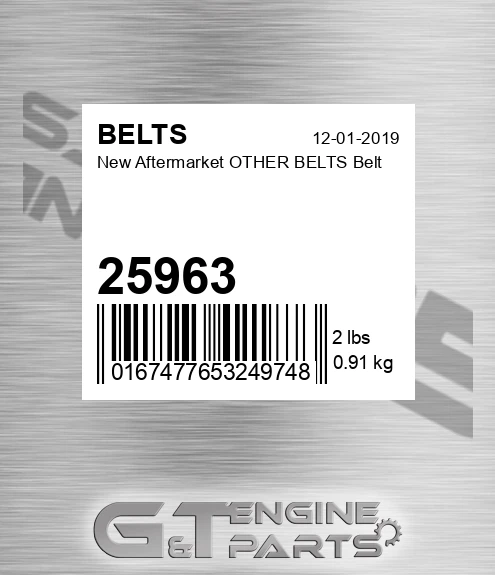 25963 New Aftermarket OTHER BELTS Belt