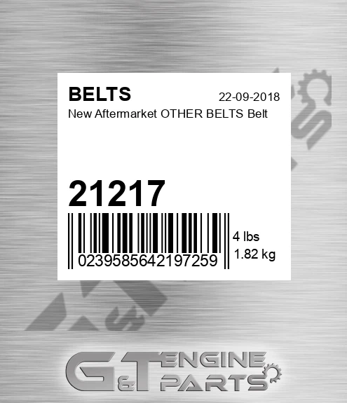 21217 New Aftermarket OTHER BELTS Belt