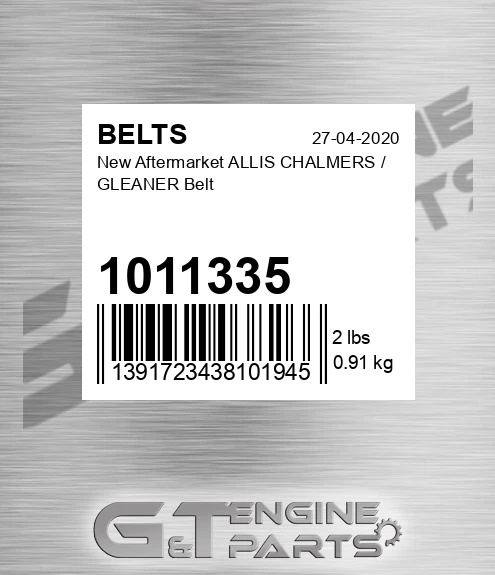 1011335 New Aftermarket ALLIS CHALMERS / GLEANER Belt