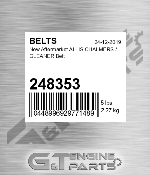 248353 New Aftermarket ALLIS CHALMERS / GLEANER Belt