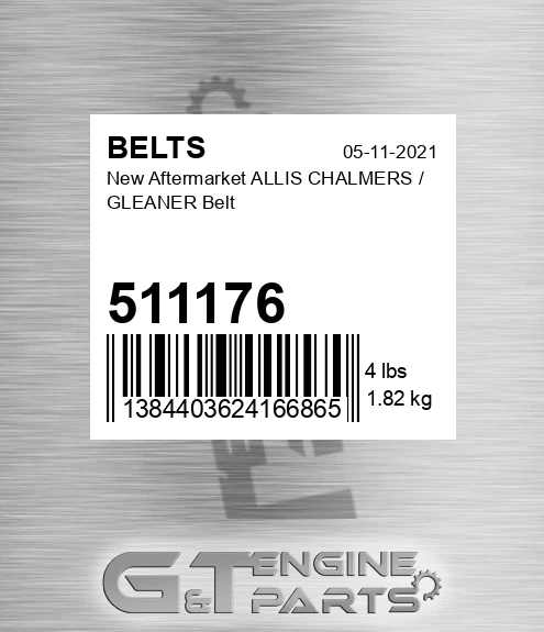 511176 New Aftermarket ALLIS CHALMERS / GLEANER Belt