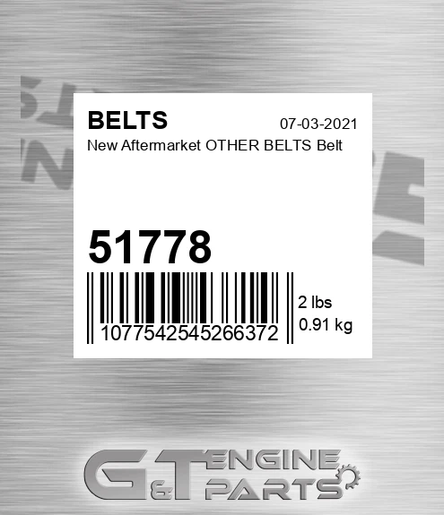51778 New Aftermarket OTHER BELTS Belt