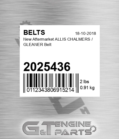 2025436 New Aftermarket ALLIS CHALMERS / GLEANER Belt