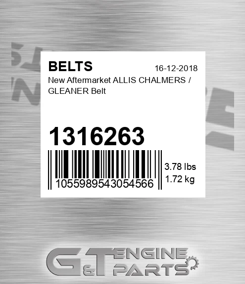 1316263 New Aftermarket ALLIS CHALMERS / GLEANER Belt