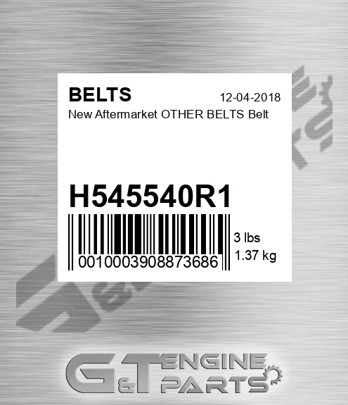 H545540R1 New Aftermarket OTHER BELTS Belt