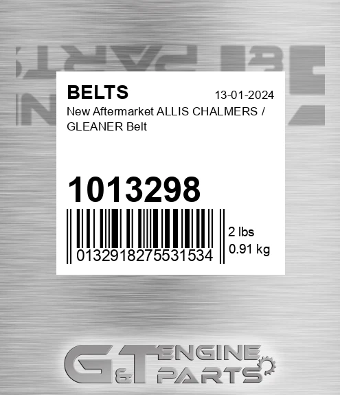 1013298 New Aftermarket ALLIS CHALMERS / GLEANER Belt
