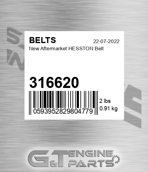 316620 New Aftermarket HESSTON Belt