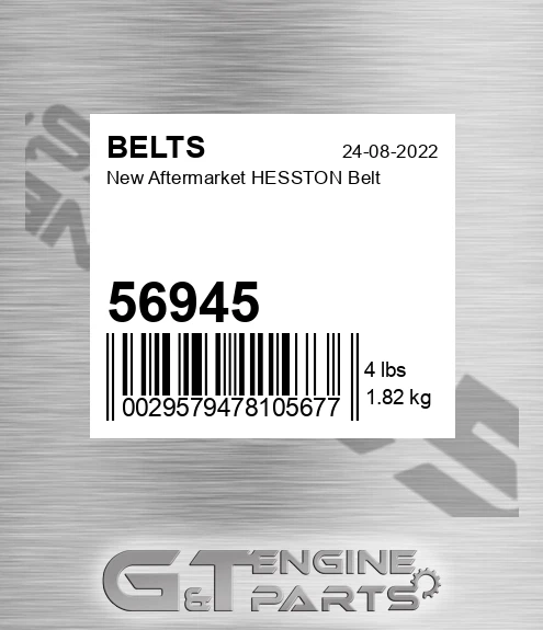 56945 New Aftermarket HESSTON Belt
