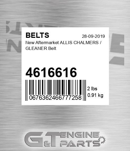 4616616 New Aftermarket ALLIS CHALMERS / GLEANER Belt