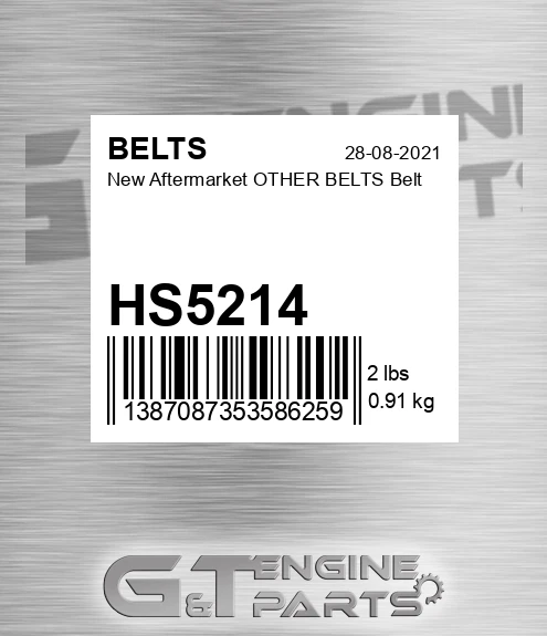 HS5214 New Aftermarket OTHER BELTS Belt