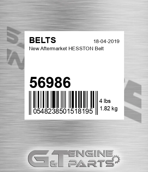 56986 New Aftermarket HESSTON Belt