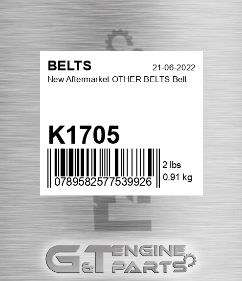 K1705 New Aftermarket OTHER BELTS Belt