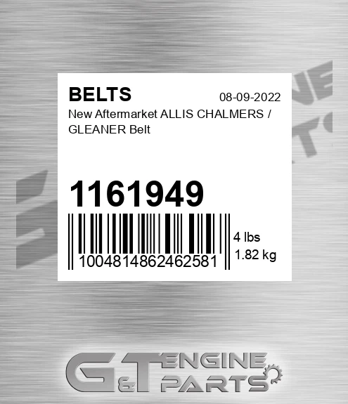 1161949 New Aftermarket ALLIS CHALMERS / GLEANER Belt